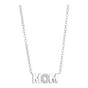 Belk Silverworks Sterling Silver Mom Block Letter Necklace